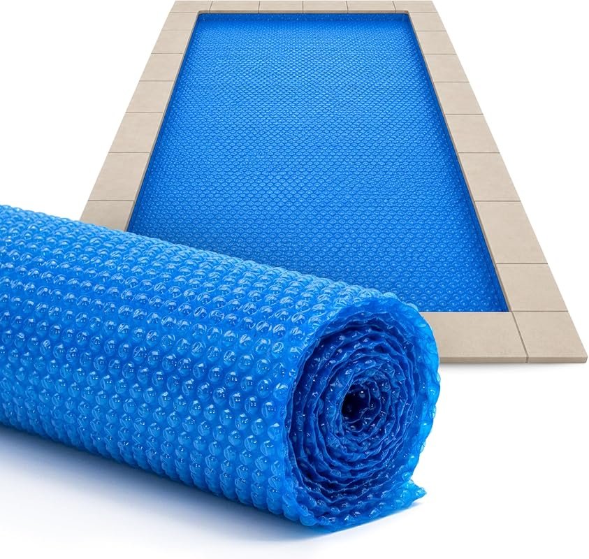 Sun2Solar Blue 16x32ft Rectangle Solar Cover, 12 Mil Thickness for Hea
