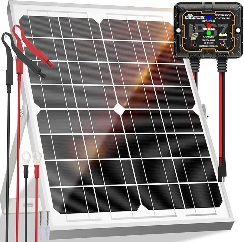 SOLPERK 20W 12V Solar Panel Kit with Charger, Maintainer and Integrate
