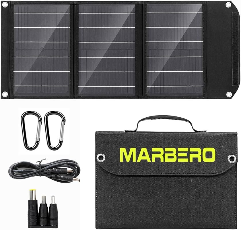 MARBERO 30W Foldable Solar Panel provides 23% efficiency, QC3.0 USB & 