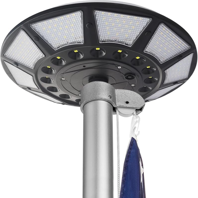266‑LED Solar Flagpole Light delivers 4200 lumens, 100% flag coverage 