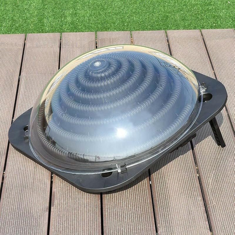 YUEWO Solar Dome Pool Heater – Black Water Heater with Connector for I