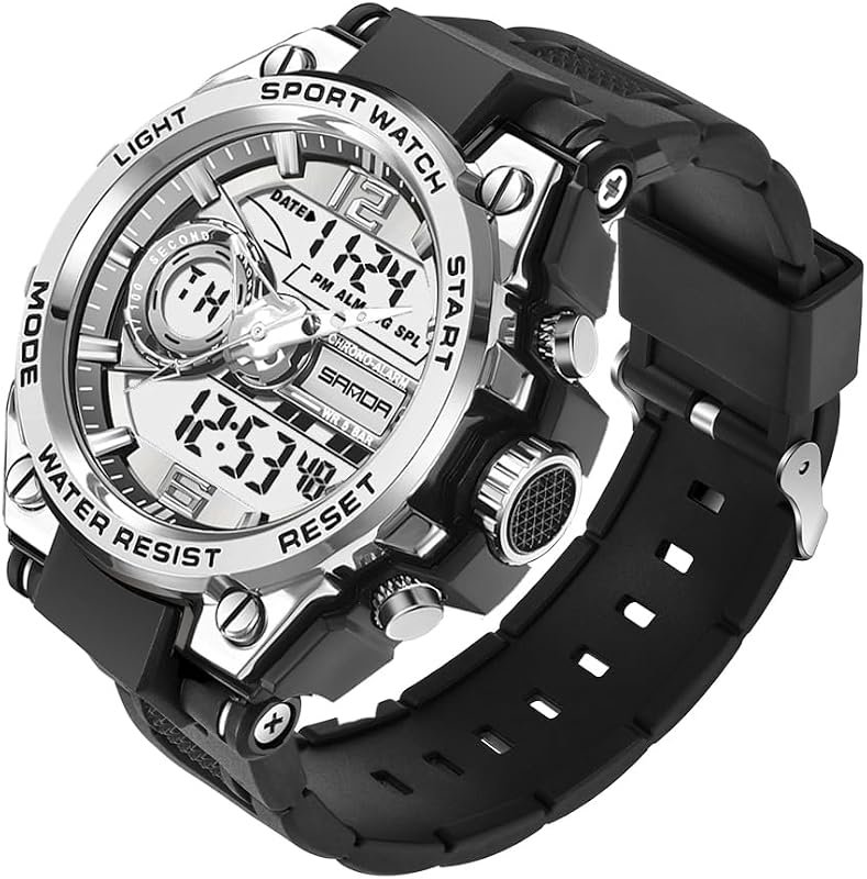 KXAITO Men's Sports Outdoor Waterproof Military Watch with Date, Multi