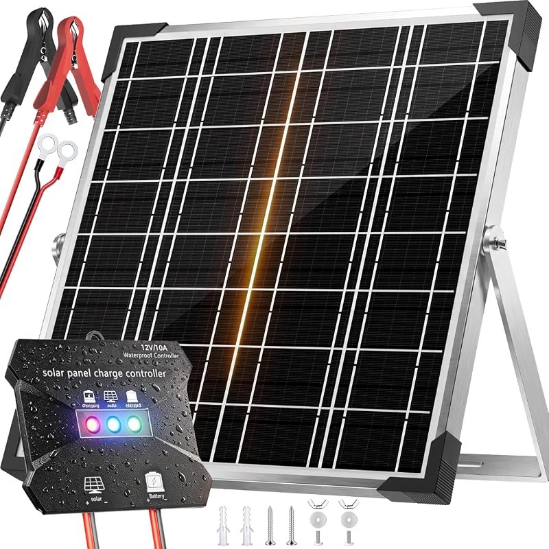 Voltset 20W 12V Solar Panel Kit with Smart MPPT Controller, Waterproof