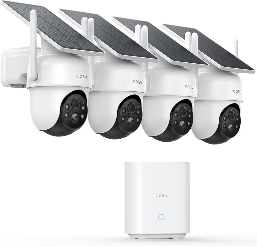 aosu D1 Classic 4‑Camera Kit – Wireless Outdoor Security Cameras with 