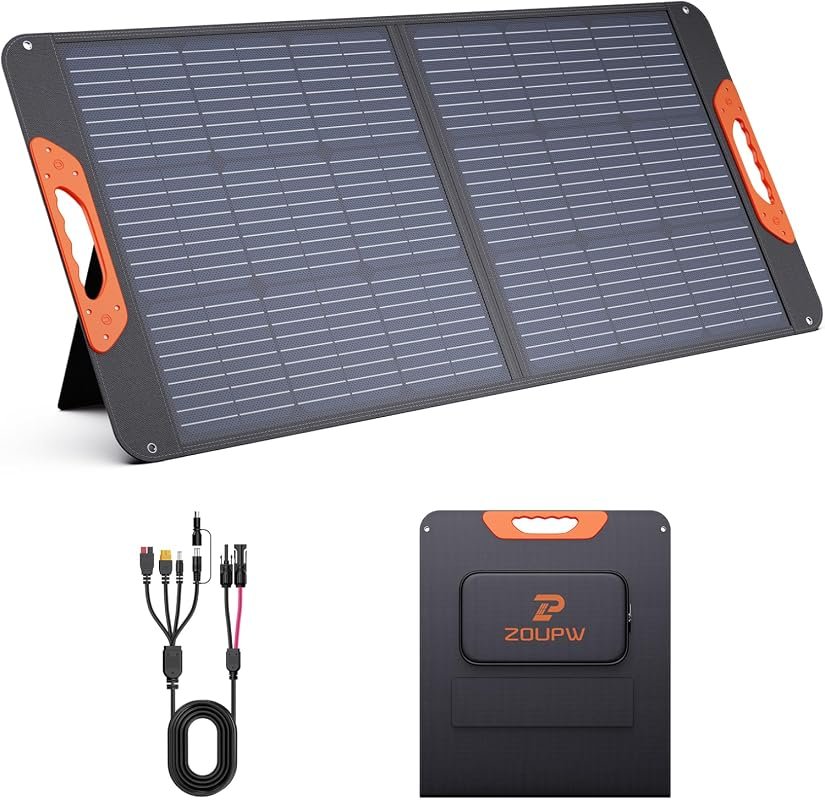 ZOUPW 100W Solar Panel – 23.5% Efficiency, Foldable IP67 Waterproof, W