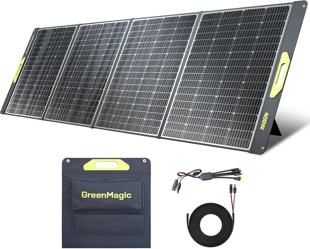 Greenmagic 400W Foldable Solar Panel – 39V Lightweight Charger, Compat
