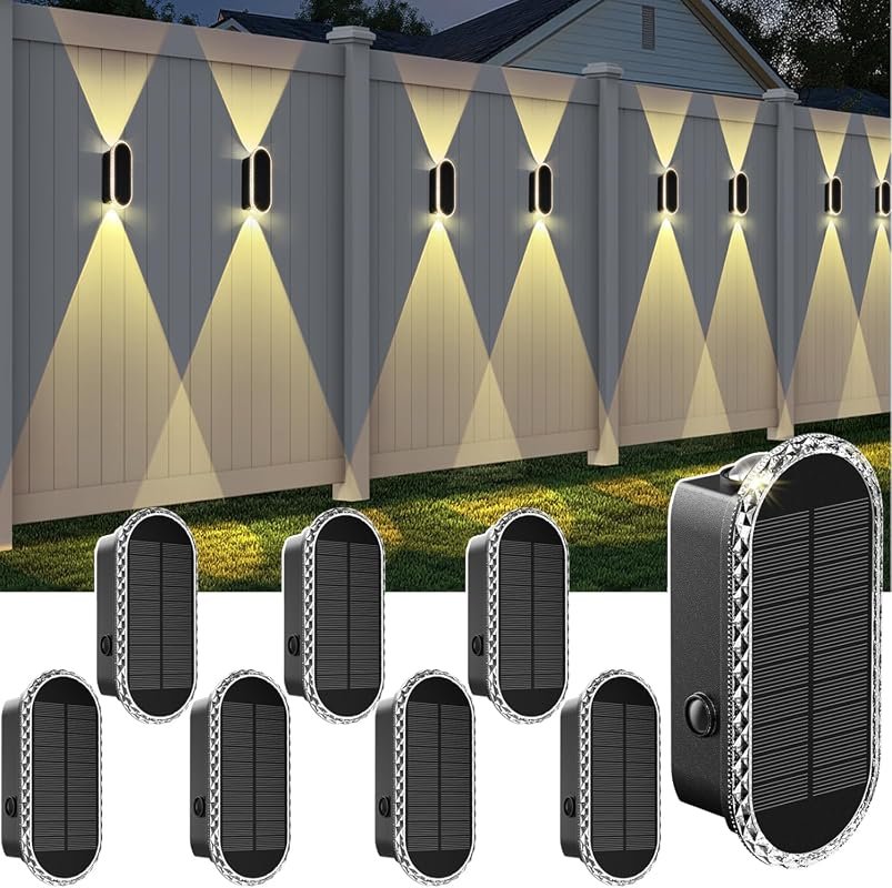 Solar Fence Lights Outdoor