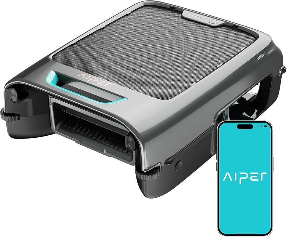 AIPER EcoSurfer S2 Solar Pool Skimmer Robot 24/7 Continuous Cleaning G