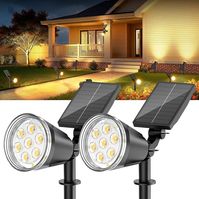 High‑Power 1000LM Waterproof Solar Spot Light – Adjustable 2‑in‑1 Desi