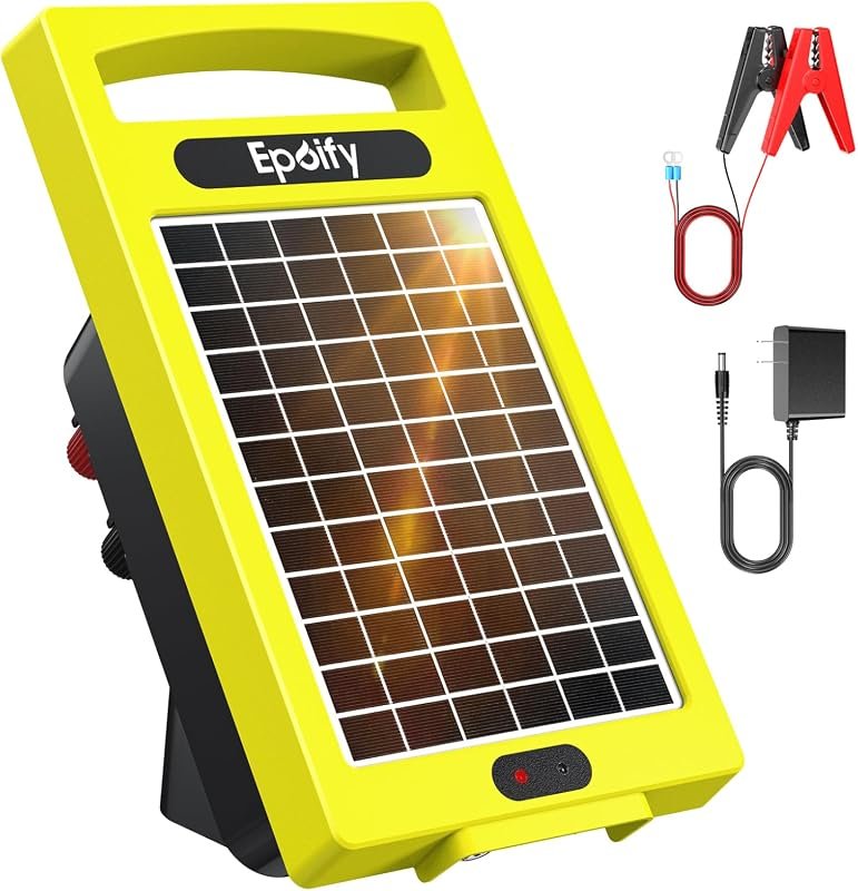 0.32 J Solar Fence Charger, 20‑Mile Range, Designed for Garden and Dee