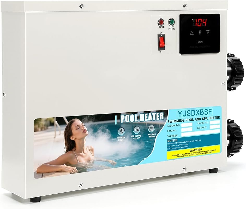 Powerful 18 kW 220‑240 V Pool Heater for Above‑Ground Pools, Hot Tubs