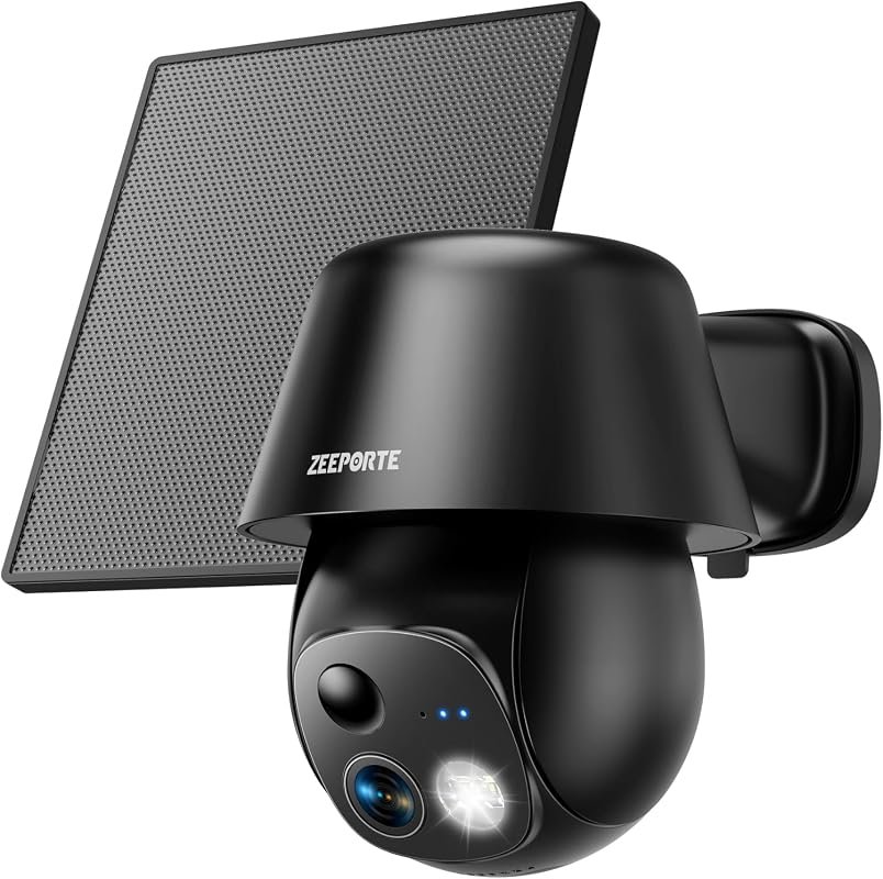 Solar Security Cameras Wireless Outdoor 2K Pan/Tilt 360° View
