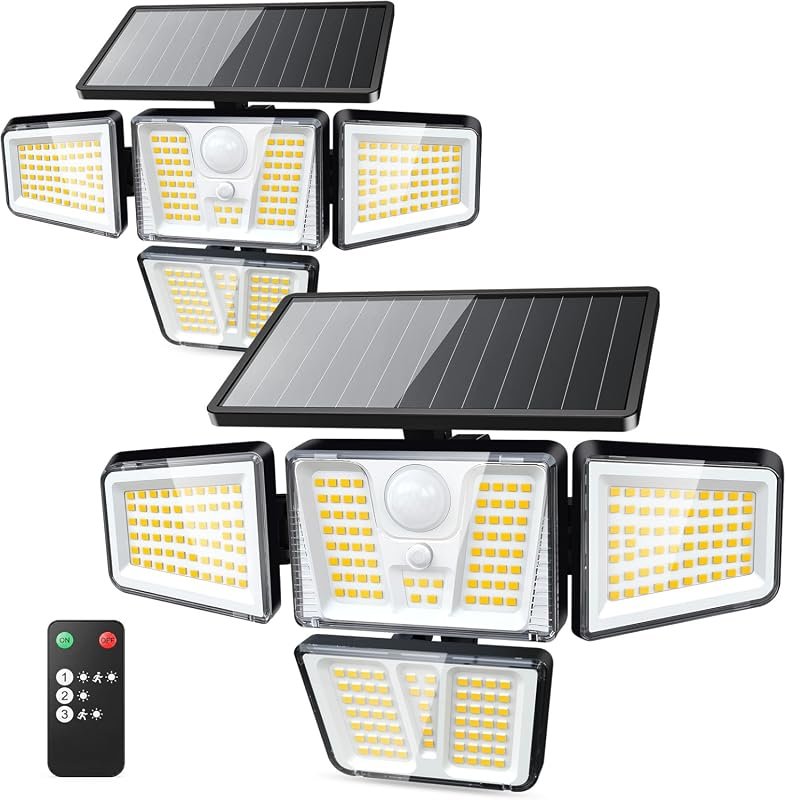 3600‑LM Solar Flood Light – Powerful 270° Motion Sensor Outdoor Illumi