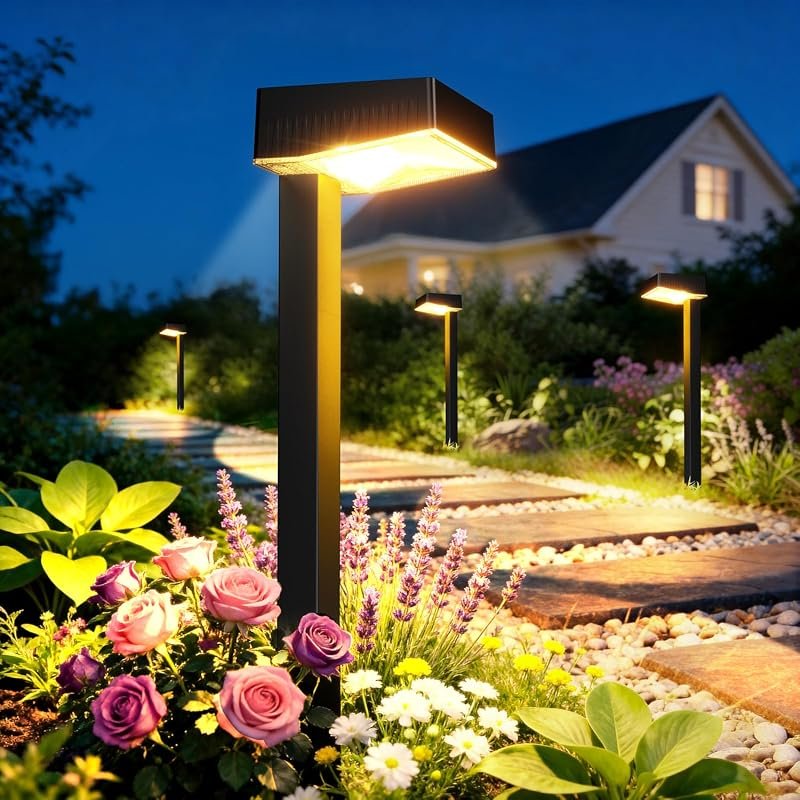 ELECLINK Solar Pathway Lights Outdoor, 8 Pack Garden Lights with Focus