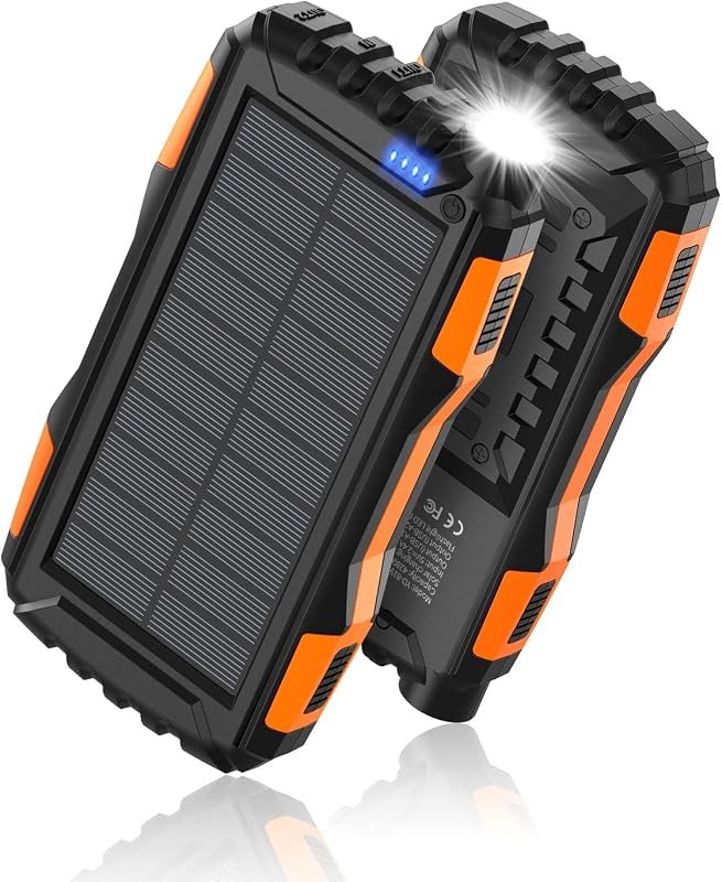 Mregb 42800mAh Solar Charger Power Bank with QC 3.0, Fast USB 5V3.1A,