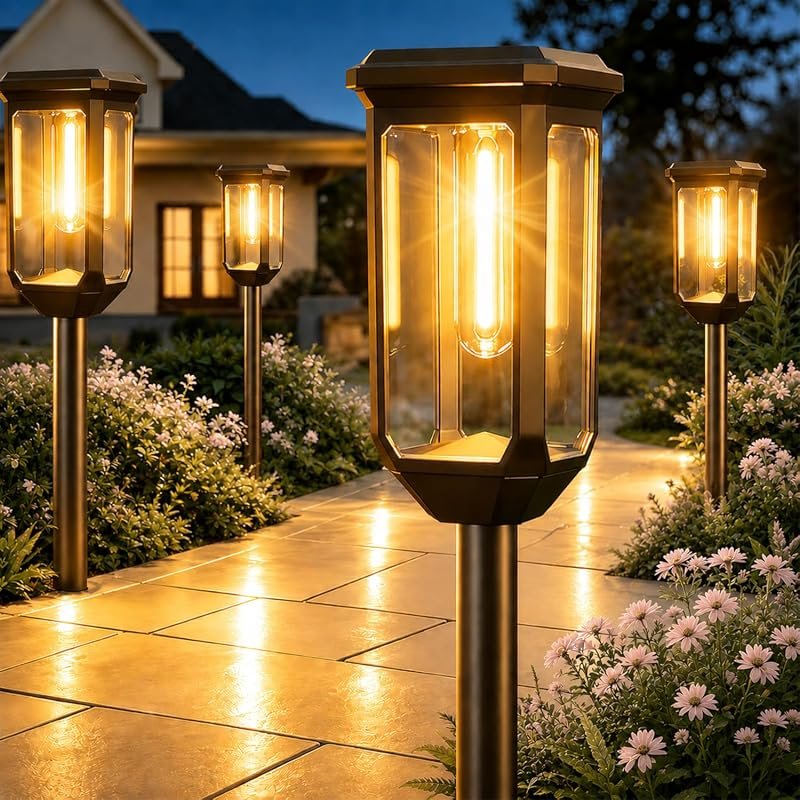Tenmiro 8‑Pack Solar Pathway Lights – Ultra‑Bright Waterproof Garden I