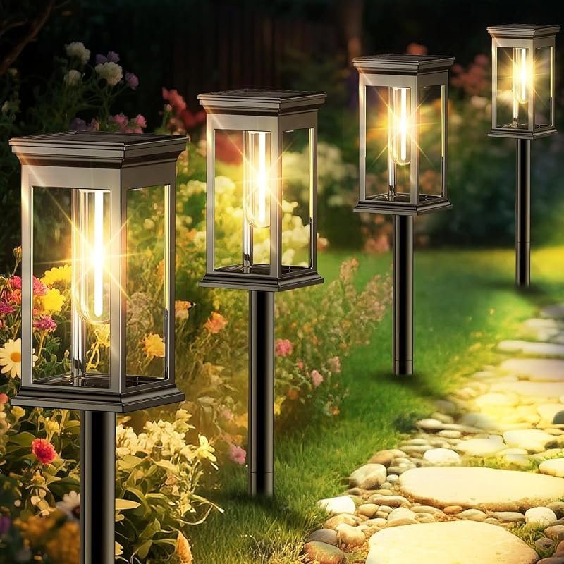 12‑Pack Waterproof Solar Pathway Lights – Bright LED, Auto On/Off, IP5