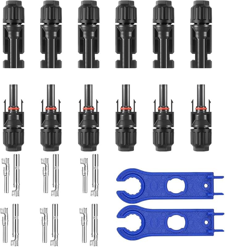 Solar Connectors Kit with 6 male/female pairs, crimper and 2 spanner w