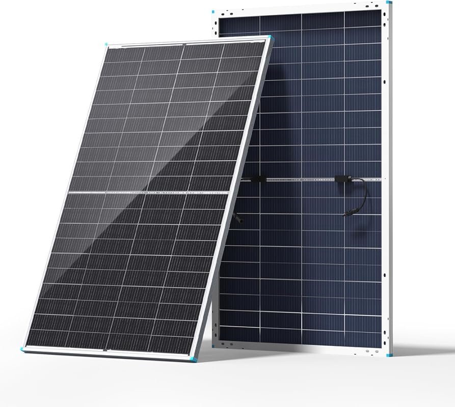 Renogy 200W N-Type Bifacial Solar Panel – 16BB, 25% High Efficiency fo