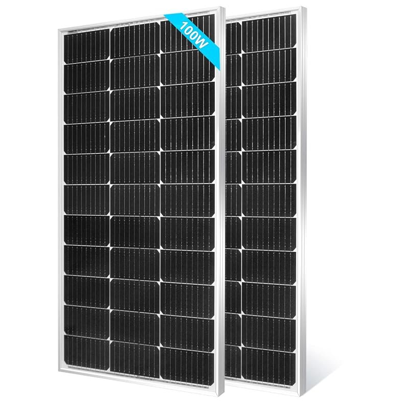 SUNGOLDPOWER 200 Watt Solar Panel Set – Two 100W Monocrystalline Panel