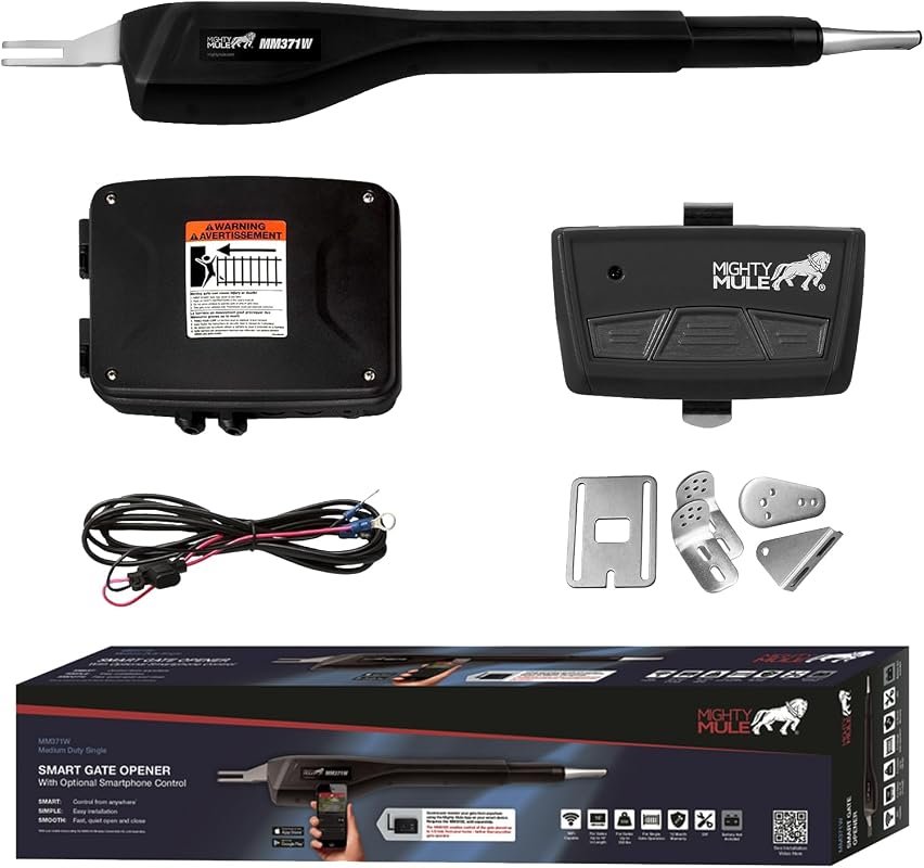 Mighty Mule MM371W Automatic Gate Opener, Solar Ready, Includes Remote