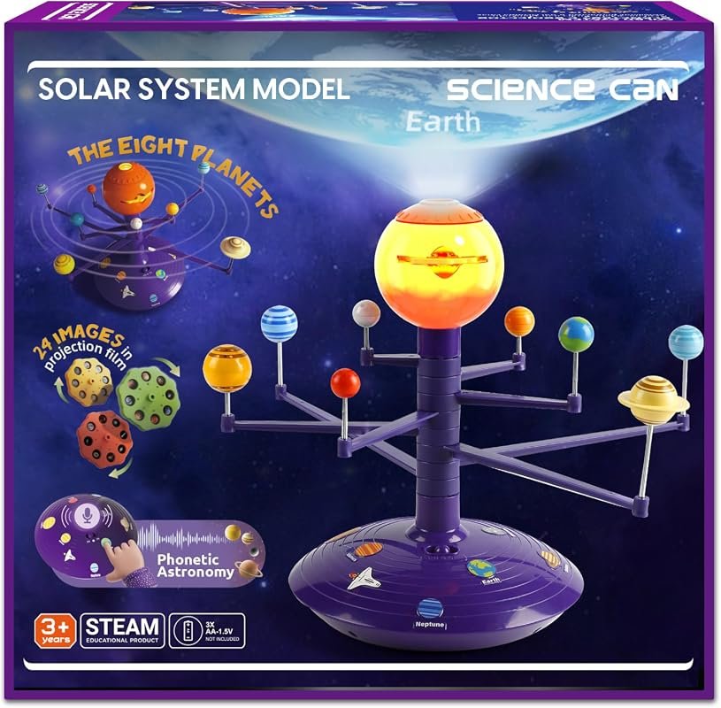Science Can Solar System for Kids: Talking Astronomy Solar System Model Kit