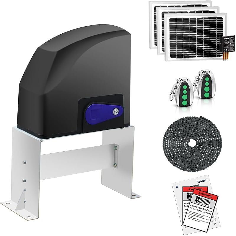 TOPENS DKC500S Solar Sliding Gate Opener Chain Drive