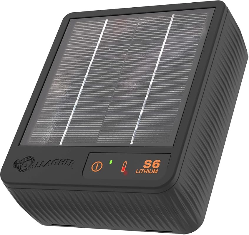 Gallagher S6 0.06J Solar Electric Fence Charger with 0.74-Mile Range