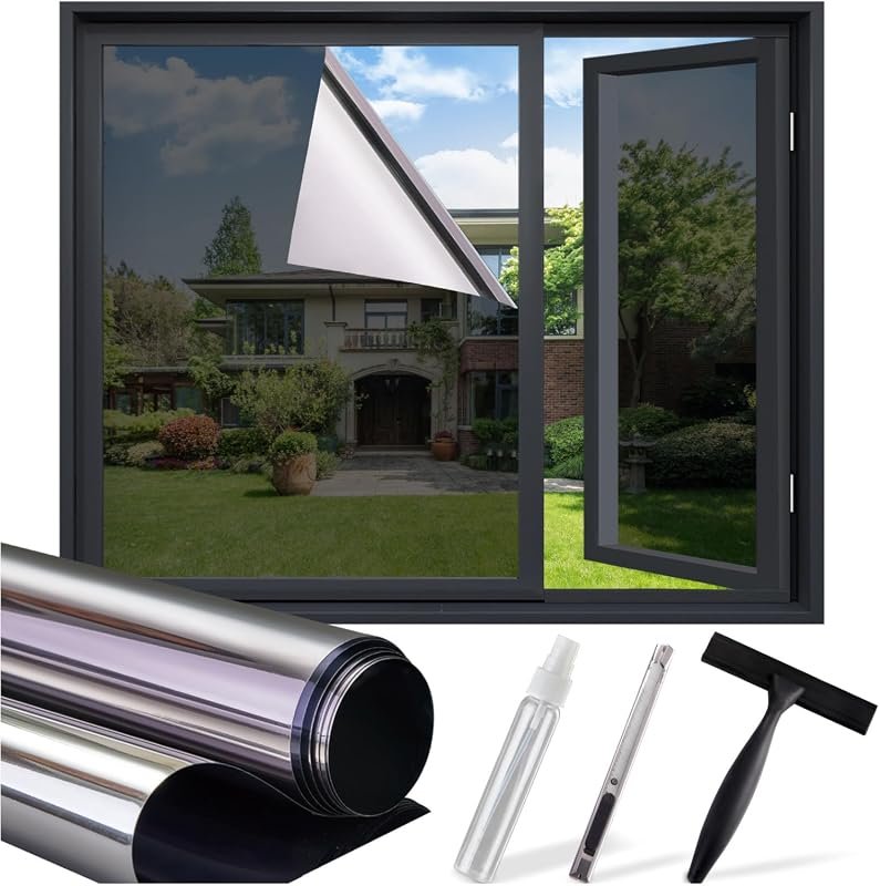 SUNBABY One-Way Privacy Window Film, Heat-Blocking Tint for Privacy, 1