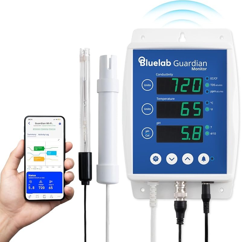 Bluelab Guardian Monitor with WiFi for Real-Time Monitoring and Alerts of Nutrient Levels