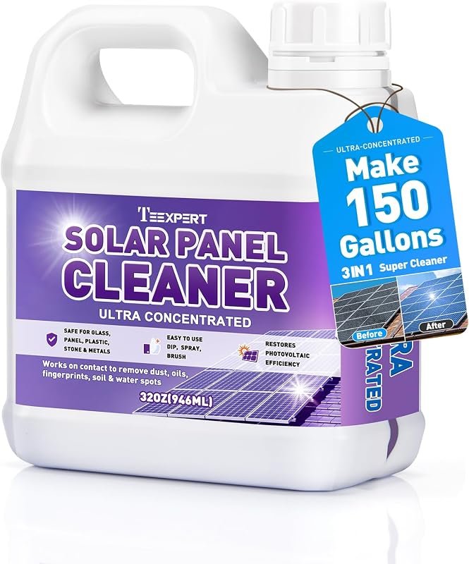 Teexpert Solar Panel Cleaner, 32oz Makes 150 Gallons, Ultra-Concentrat