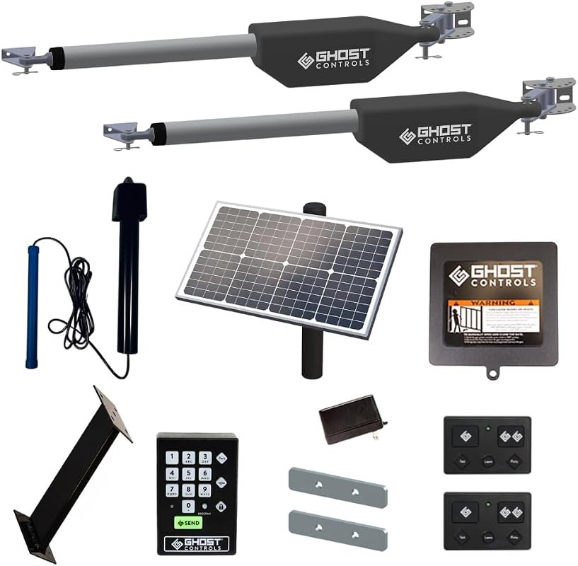 Ghost Controls Pro Dual Solar Automatic Gate Opener with 30W Solar Panel