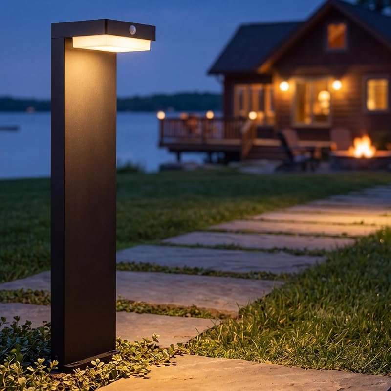 Premium Solar Pathway Lights with Motion Sensor, 2 Modes, Outdoor, 4-Pack, Weatherproof