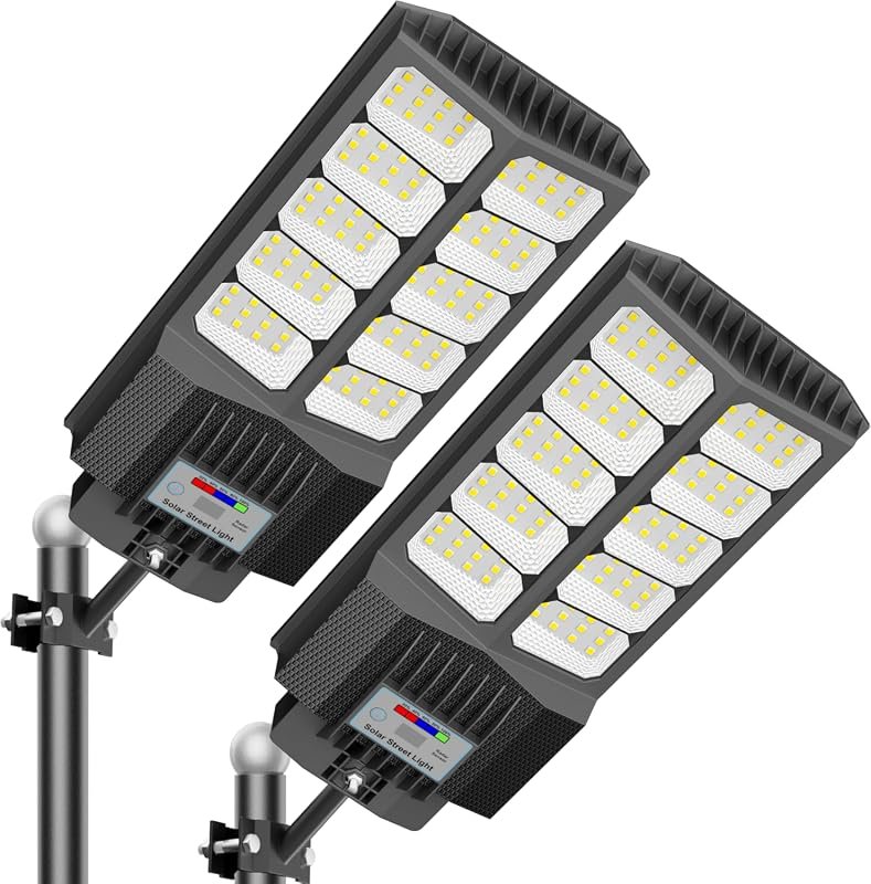 Solar Street Light Outdoor Waterproof Pole LED Solar Lights for Yard, Easy Install