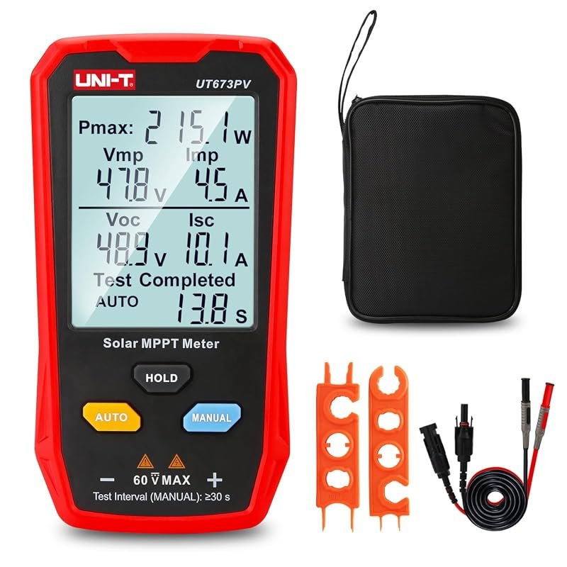UNI-T UT673PV Solar Panel Tester MPPT Meter for Efficient Panel Testing and Power Assessment