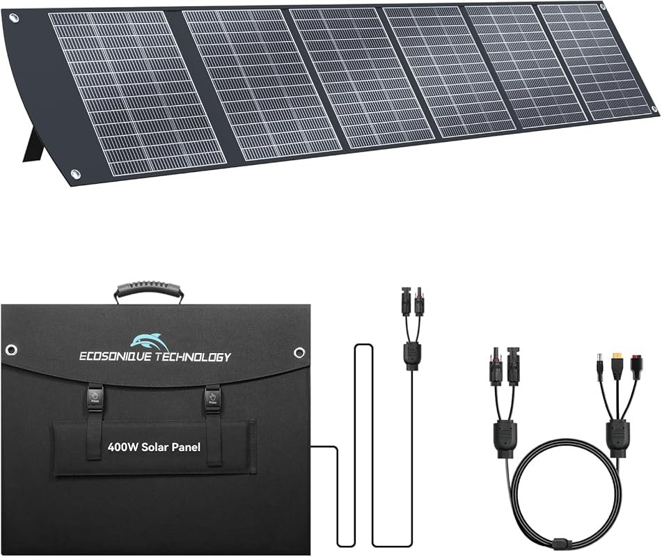 400W Portable Solar Panel for Power Station, 40V MC4 Foldable Solar Charger