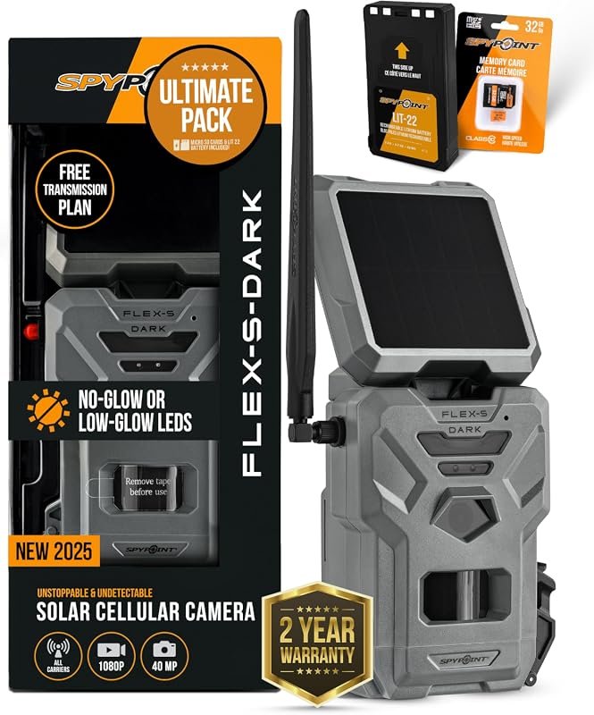 SPYPOINT Flex-S Dark Solar Cellular Trail Camera with Free PhotoPlan