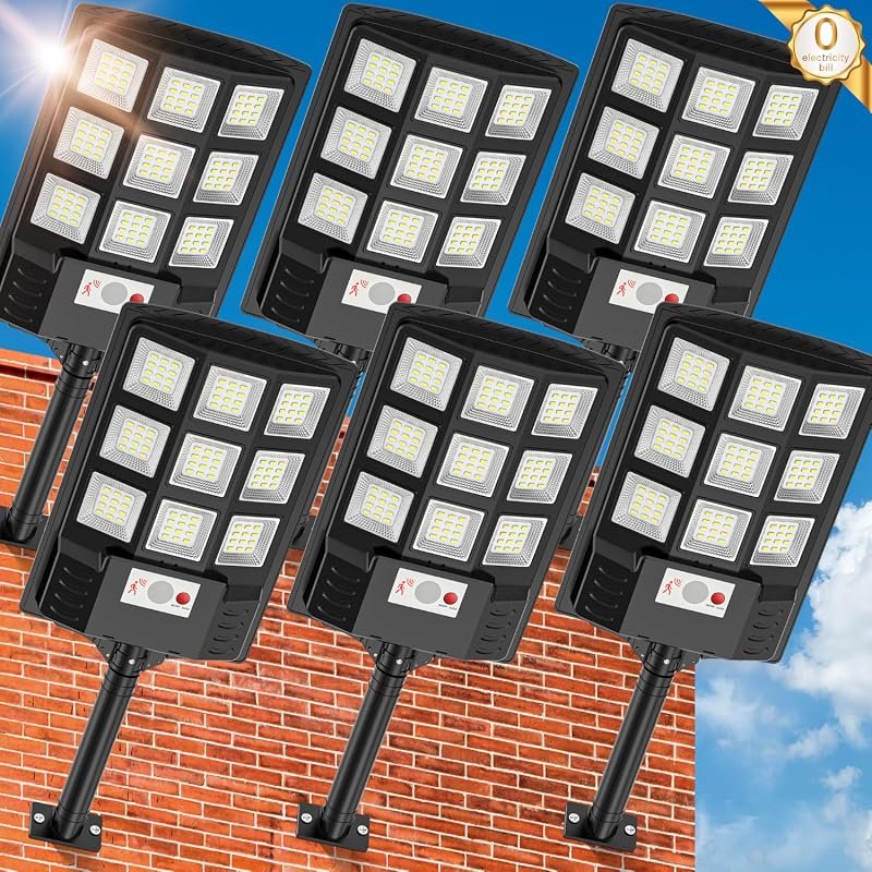 Solar Lights Outdoor with Motion Sensor, IP66 Waterproof Street Light