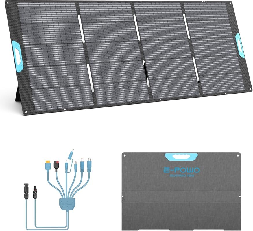 400W Portable Solar Panel for Power Station, 23.5% Efficiency Solar Charger