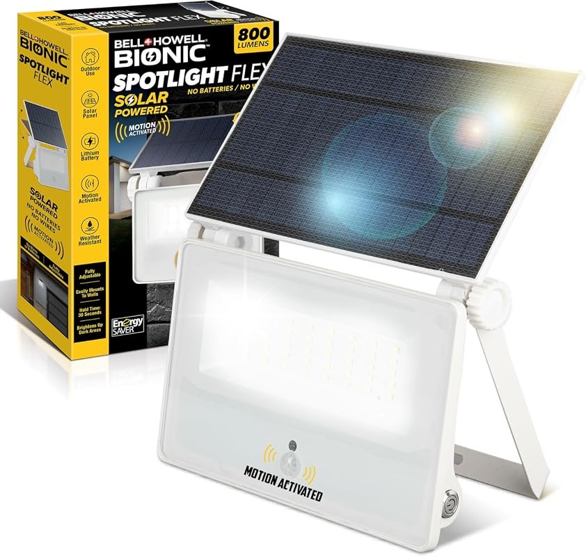 Bionic Spotlight Flex 800 Lumen Solar Flood Light with Motion Sensor