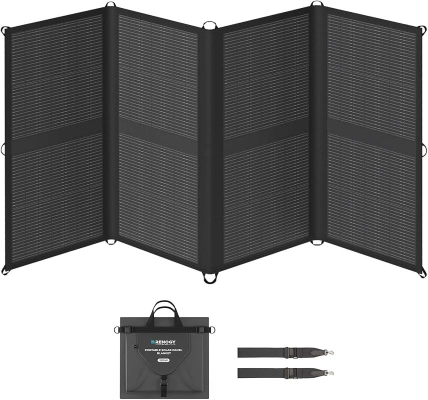 Renogy 200W Portable Solar Panel for Power Stations, 25% High Efficien