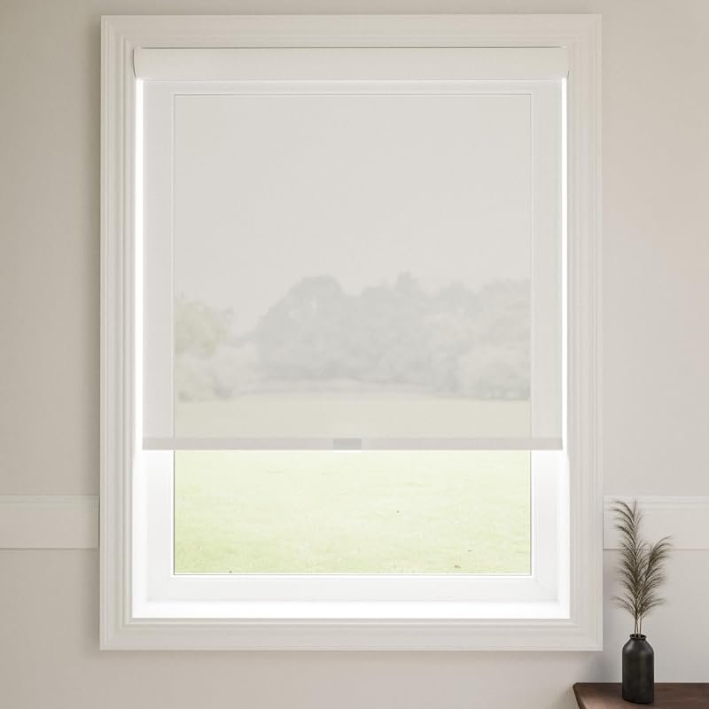 Lumino Light Filtering Solar Shades, UV-Blocking White, 32