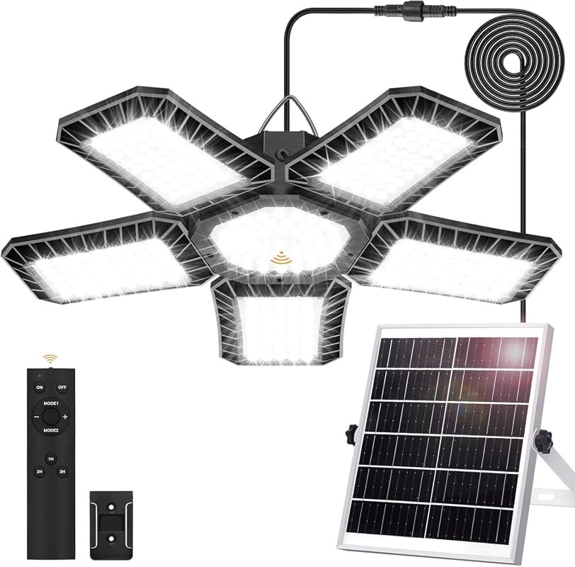 Solar Light for Shed: Constant On and Motion Activated, 267 LED Large 