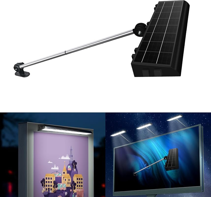 ETZEZXUS Solar Sign Light for Outdoor Billboards, Real Estate, Shops, 