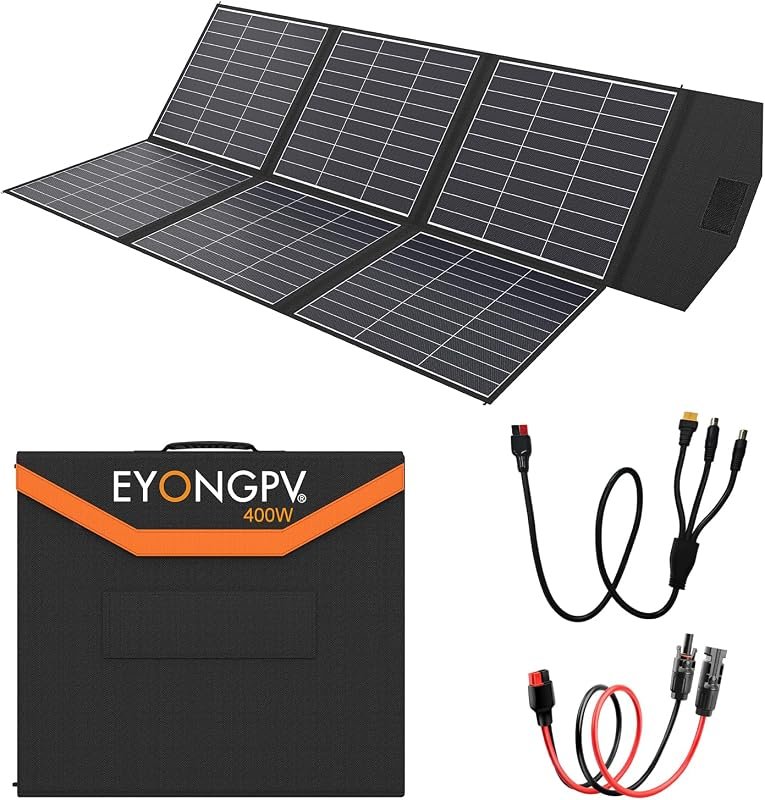 EYONGPV 400W Foldable Solar Panel with HPBC Portable Charger