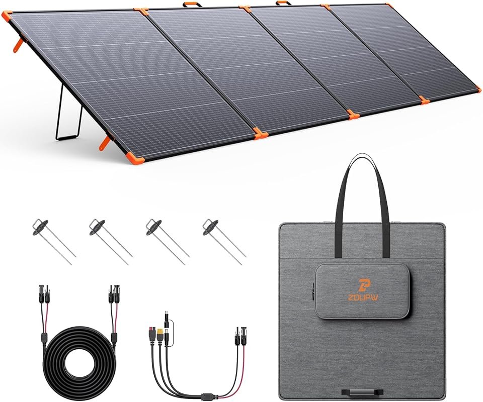 ZOUPW 480W Bifacial Portable Solar Panel with N-Type 16BB for Power St