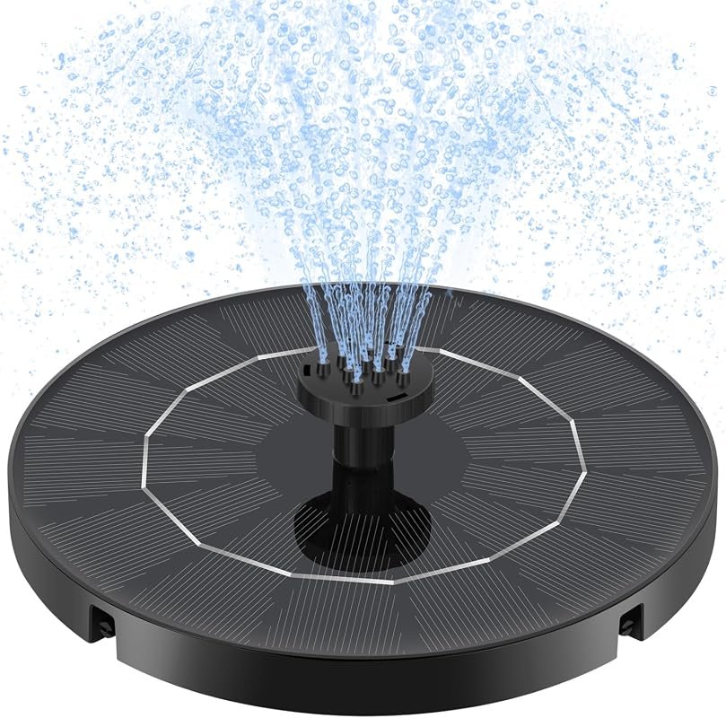 3.5W Solar Water Fountain for Bird Bath with 6 Nozzles and Fixed Pipes
