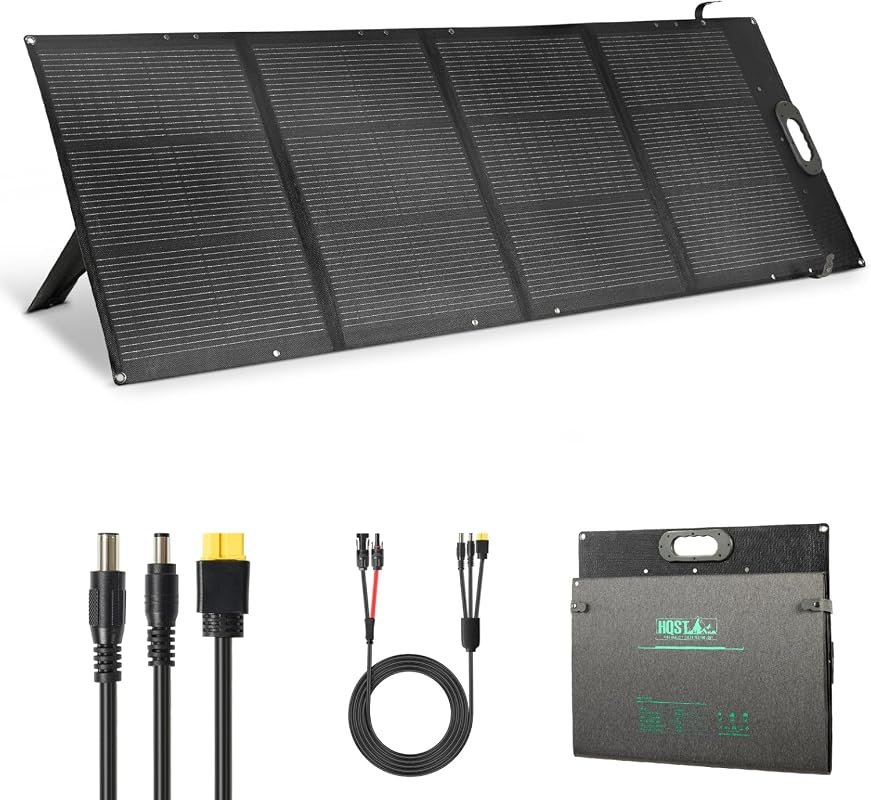 HQST 200W Portable Solar Panel with N-Type Cells, 25% Efficiency and I