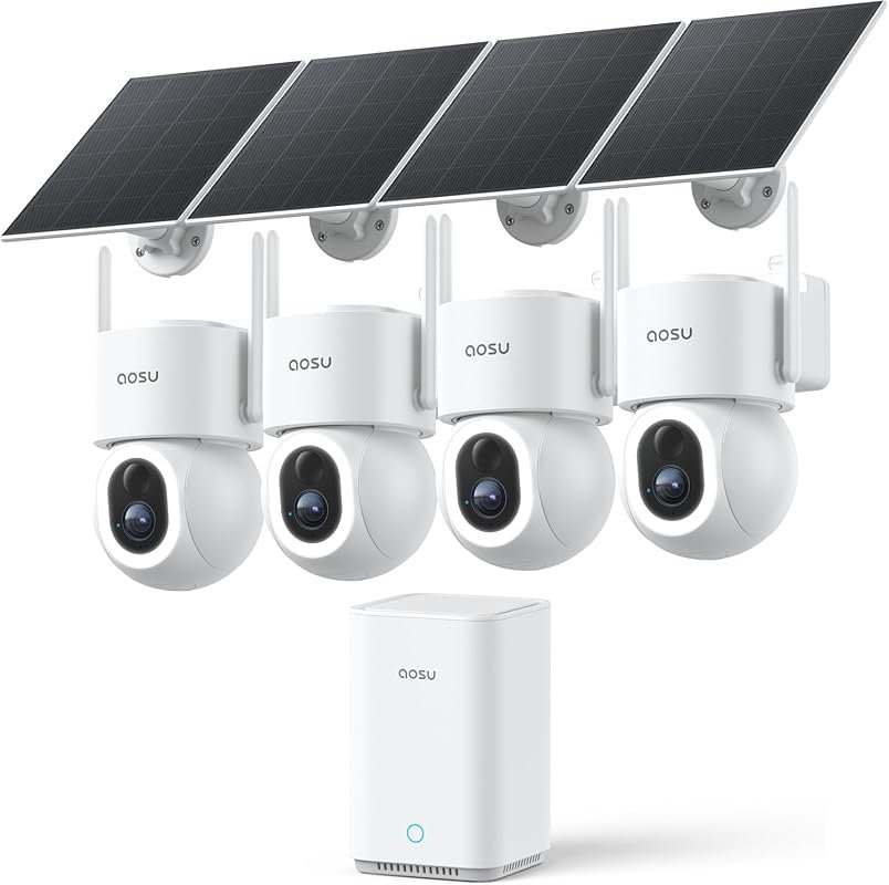 aosu D1 Max 4-Cam Kit for 4K Solar Security Cameras System