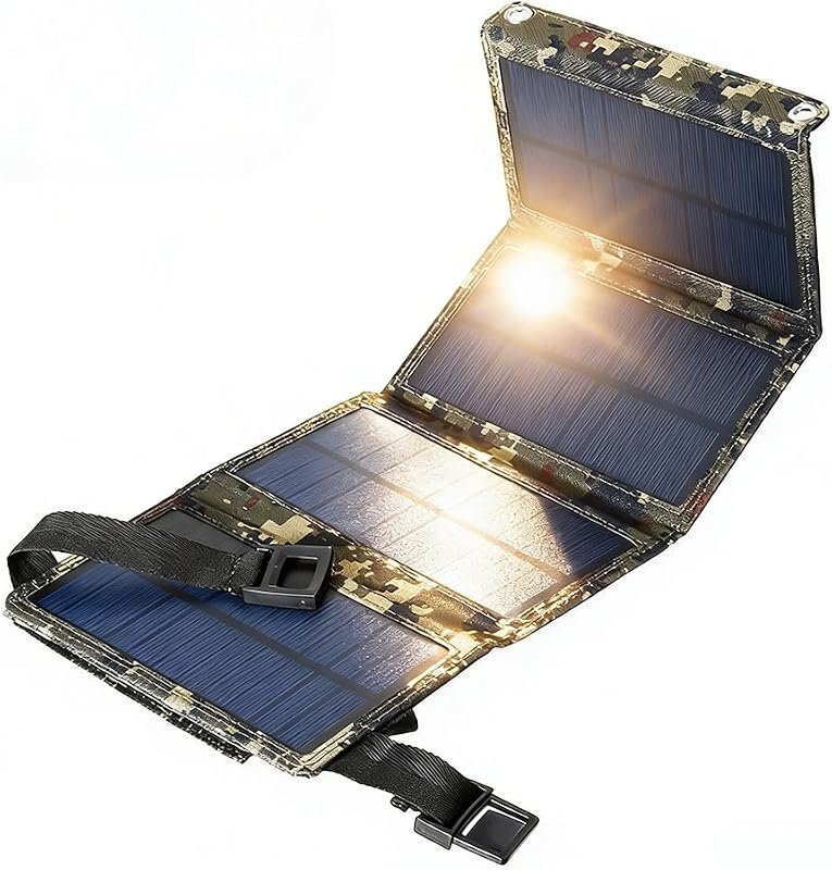 10W Portable Foldable Solar Panel Charger with IP65 Waterproof, 19.5%